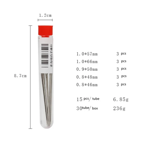Painted Darning Needle Tube Red