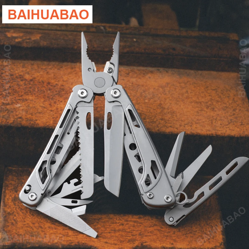 

BAIHUABAO 19 in 1 Multitool Pliers Folding Knife Saw Blace Portable Edc Outdoor Camping Survival Equipment Multifunctional Tools