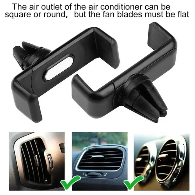 Clip de montaje para salida de aire de coche, soporte Interior para teléfono de coche, soporte Universal para móvil ABS, soporte para teléfono móvil 3