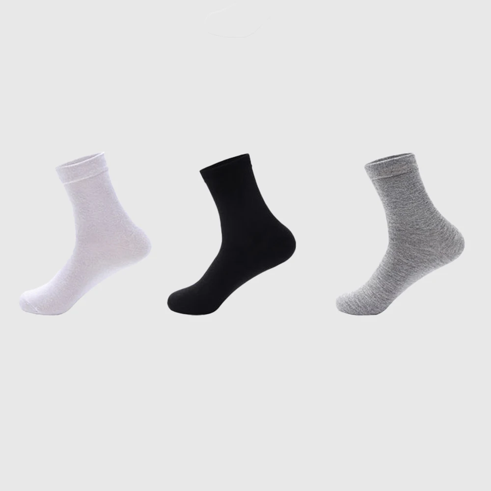 

2023 Men's Quality Socks New Styles 3 Pairs / Lot Black Business Men Socks Breathable Spring Summer Thin Solid Colour Minimalist