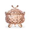 Storage Jar European Style Glass Tripod Butterfly Transparent Storage Tank Fruit Bowl Candy Jar Sugar Jar Spice Jar Ashtray 5
