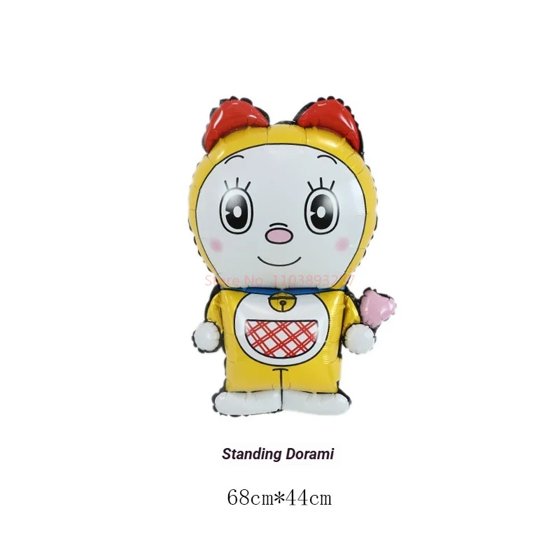 Doraemon & Dorami Birthday Balloon Set - Cartoon Anime Aluminum Balloons for Party Decor & Photography Props