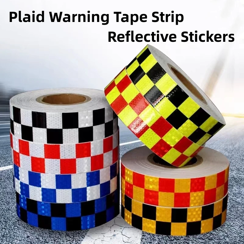 5cmx3m Car Reflective Stickers Honeycomb Plaid Safety Mark Warning Reflector Tape Strip For Car Bicycle Truck Reflection Decor