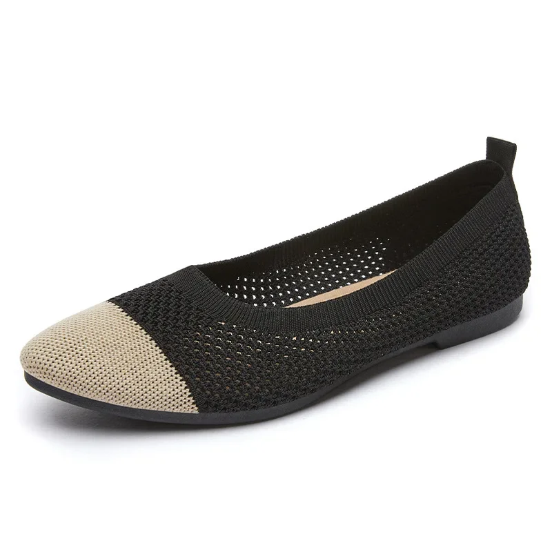 thumbnail image 1 of Zapatos planos de mujer con suela de punto suave puntiaguda, zapatos transpirables y cómodos, primavera y otoño 2024, recién llegados, 1 of 5