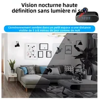 Nouvelle Mini caméra WiFi 4KHD pour une clarté améliorée, Vision nocturne infrarouge, visualisation à distance, détection de mouvement, Mini caméra sans fil 2