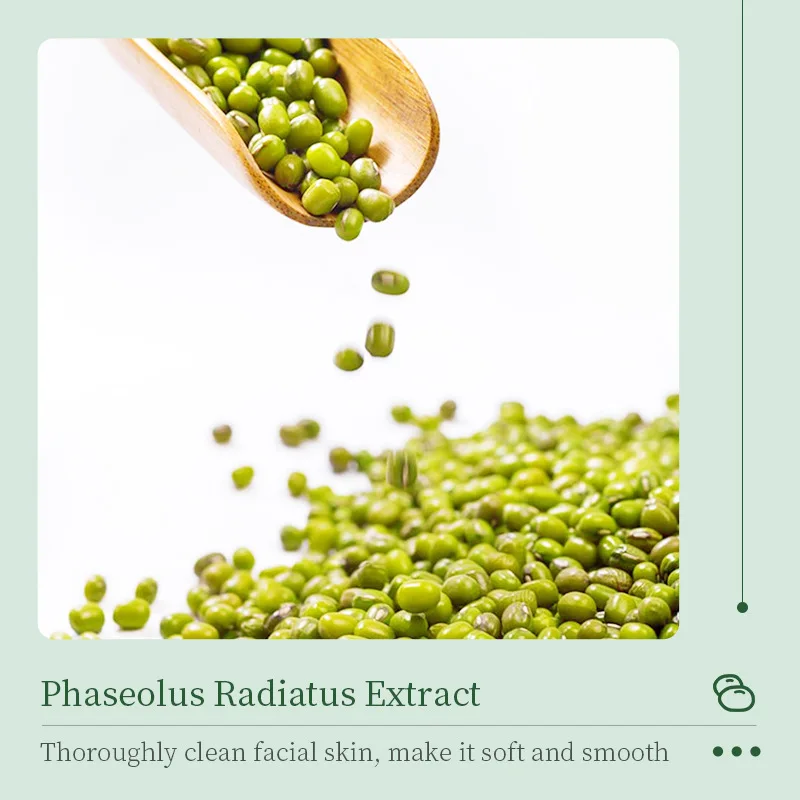 BIOAOUA Mung Bean Cleansing and Refreshing Cleanser Amino Acid Moisturizing Nourishing Gentle Oil Control Cleansing