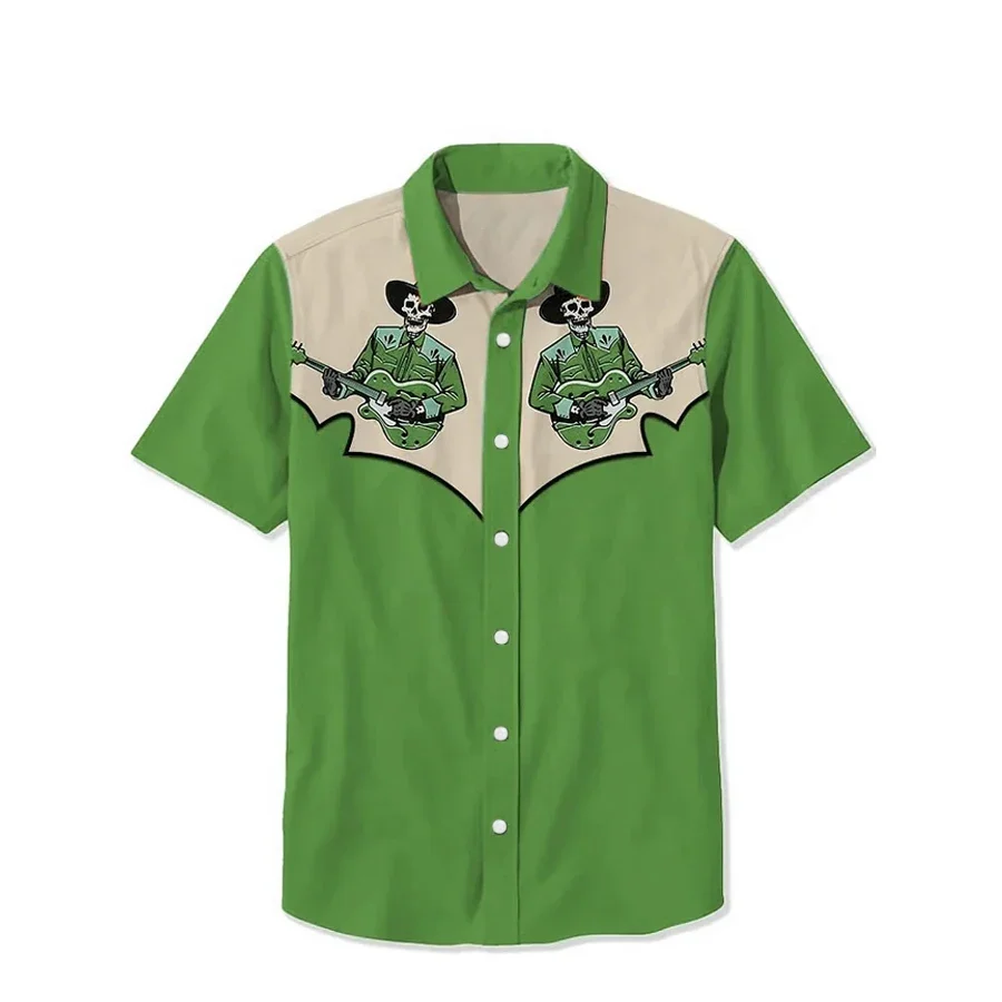Summer Men's Shirt Outdoor Casual Short Sleeve Hawaii Shirts For Men Fashion Oversized Clothing Button Cardigan Laper Tops