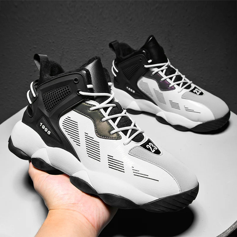 

Winter Plush Marathon Air Cushion Men Sports Running Shoes Warm Lightweight Women's Comfortable Child Athletic Training Sneakers