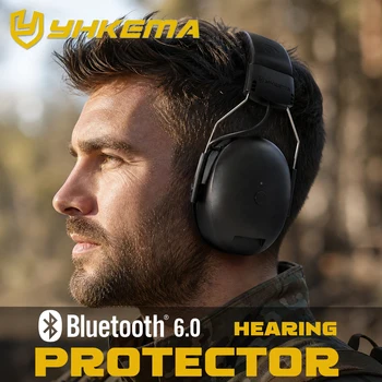 Cuffie Elettroniche Bluetooth 6.0 con Protezione Acustica, Cuffie per Musica e Sicurezza, Riduzione del Rumore, Ricaricabili