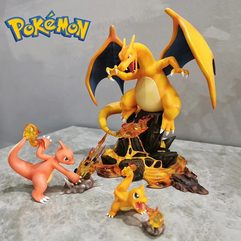 New Pokemon Dragonite Anime Figure Dragonite Evolution Action Figurine Pvc Statue Model Doll Collection Desk Decoration Toy Gift