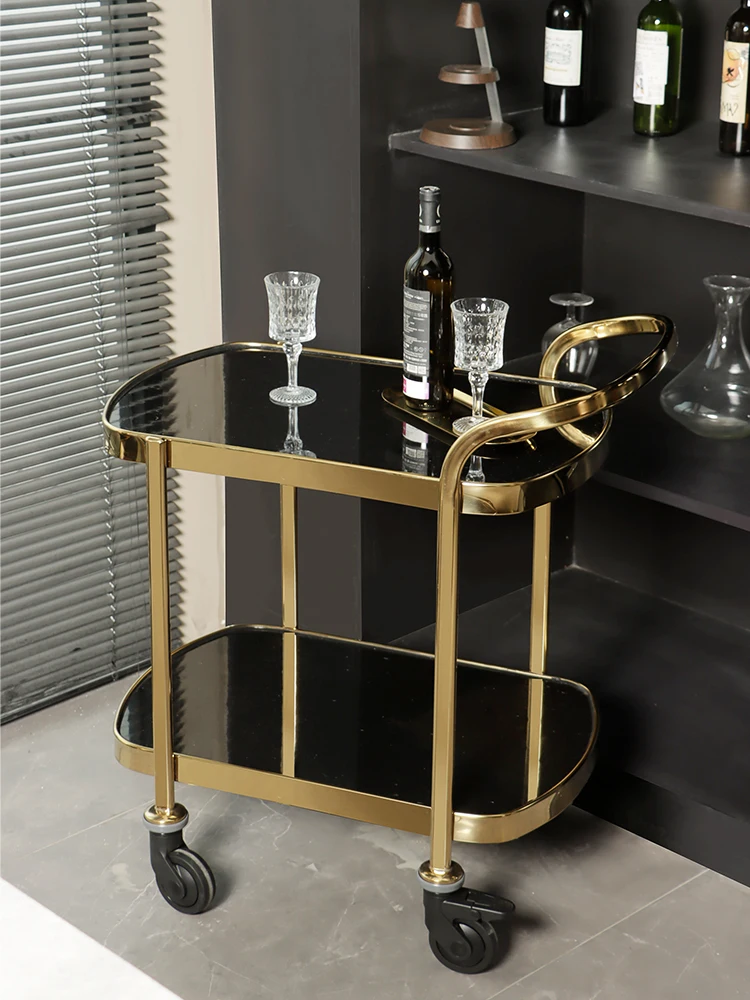 Service Car, High-end KTV, Hotel Stainless Steel Cake Car, Rose Gin Water Trolley