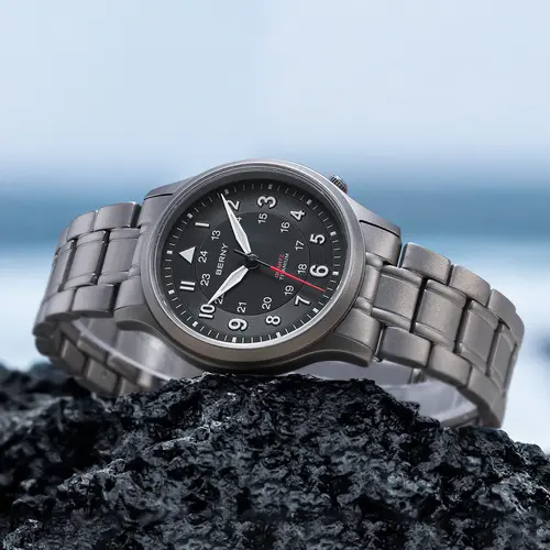 BERNY Full Titanium Watches for Men Outdoor Quartz Men's Field Wristwatch VH31 Super Luminous Sapphire Easy Read Watch - Image 5