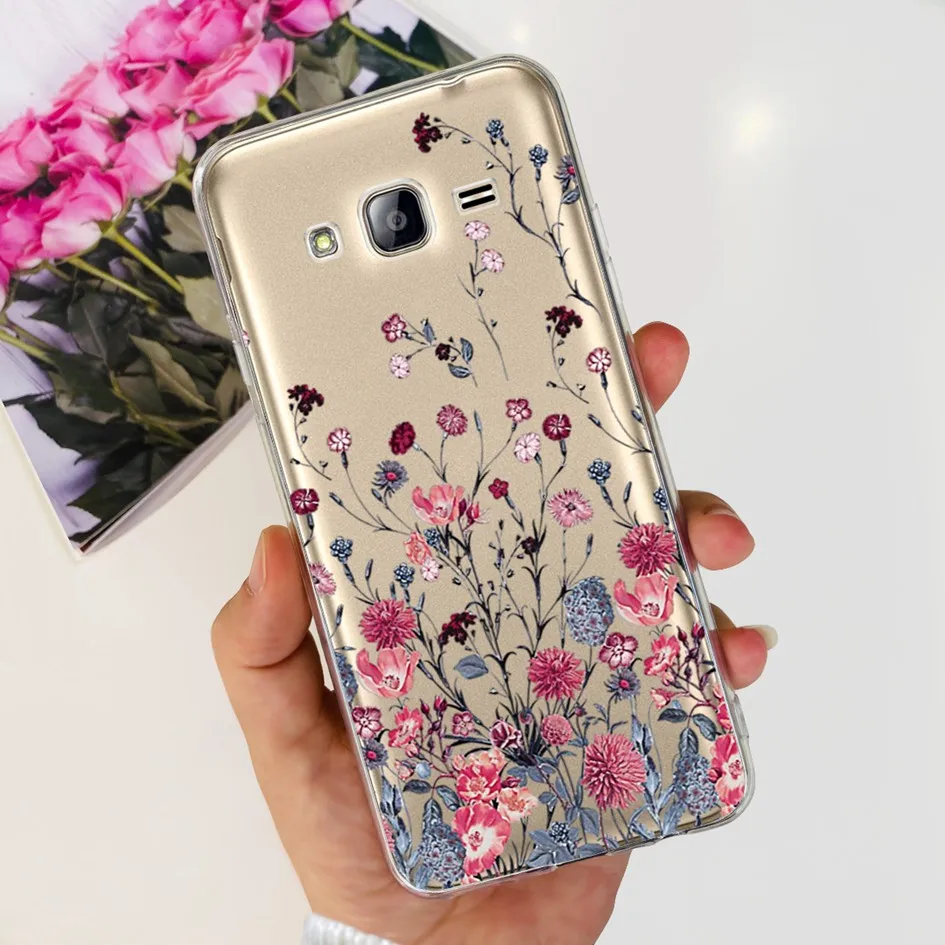 Clear Flower Design Soft TPU Silicone Phone Case