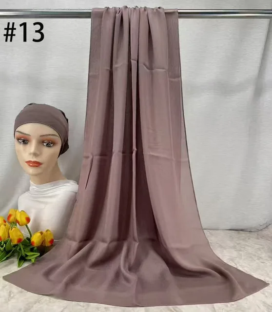 Mini Hijab Modal avec sous-bonnet – Ensemble Basique Extensible, Foulard Fin et Respirant, Protection Solaire, Voile 165*50cm
