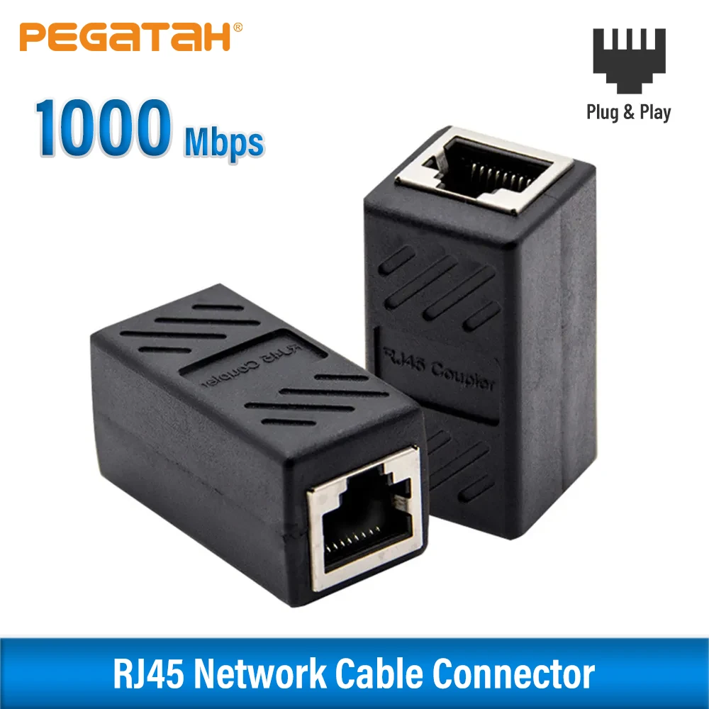 Ethernet Network Plug Ethernet Adapter Ethernet Coupler Network Cable Connector Ethernet Cable Connector RJ45 connector Network extender Ethernet Kabel RJ45 extender adapter Gigabit interface Female to Female