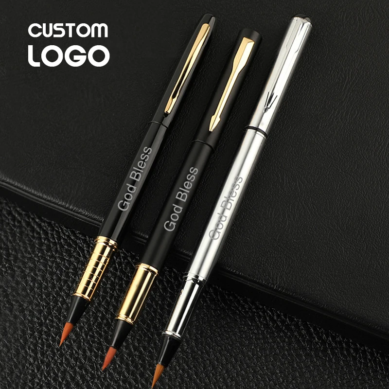 Custom Pen-type Brush Portable Practice Calligraphy Brush Can Add Ink Ink Bag Student Pen School Stationery Office Supplies large capacity simple desk pen holder brush holder makeup storage box desktop organizer stand case school office stationery