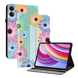 Luxury Painted Adjustable Tablet Stand Case with Card Slots - TPU Back Cover for Redmi Pad Pro 2024 (XiangRiKui)