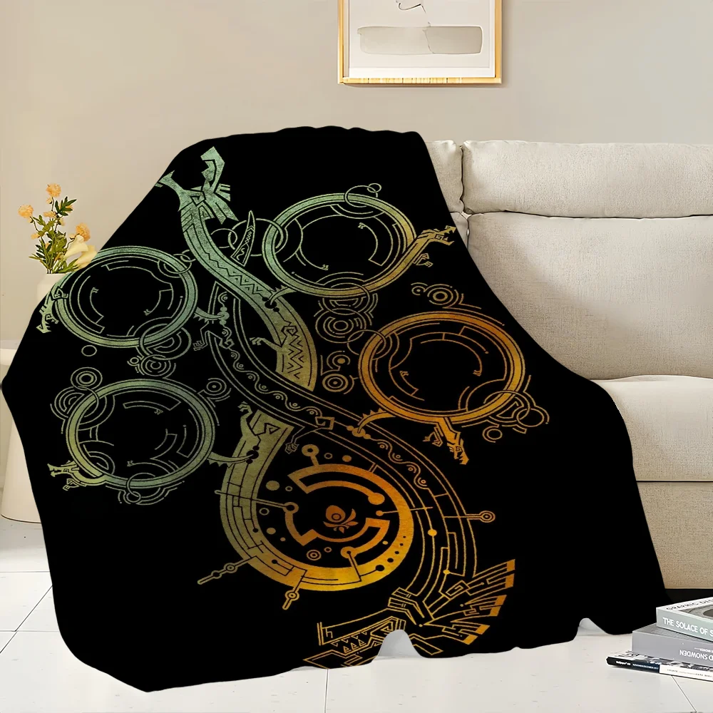 Game M-Monster H-Hunter W-Wilds Skicomfort warm Soft Home Kids Lunch Blanket Suitable for Living Room Office Daily Travel Gifts 4
