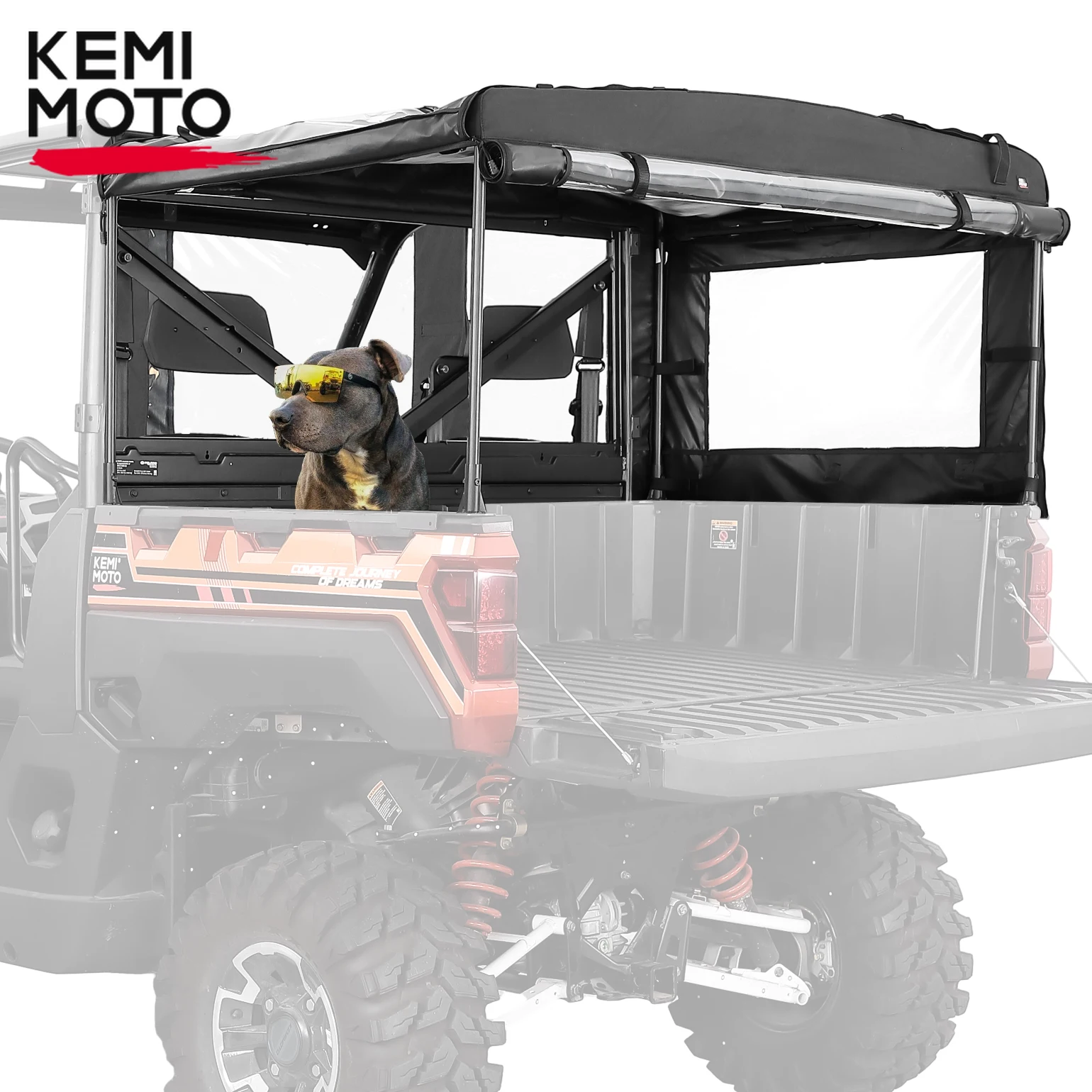 

KEMIMOTO UTV Soft Cargo Camper Bed Cover Rack Compatible with Polaris Ranger 570 /XP 900/1000 / XP 1000 / Crew XP 1000 2013-2024