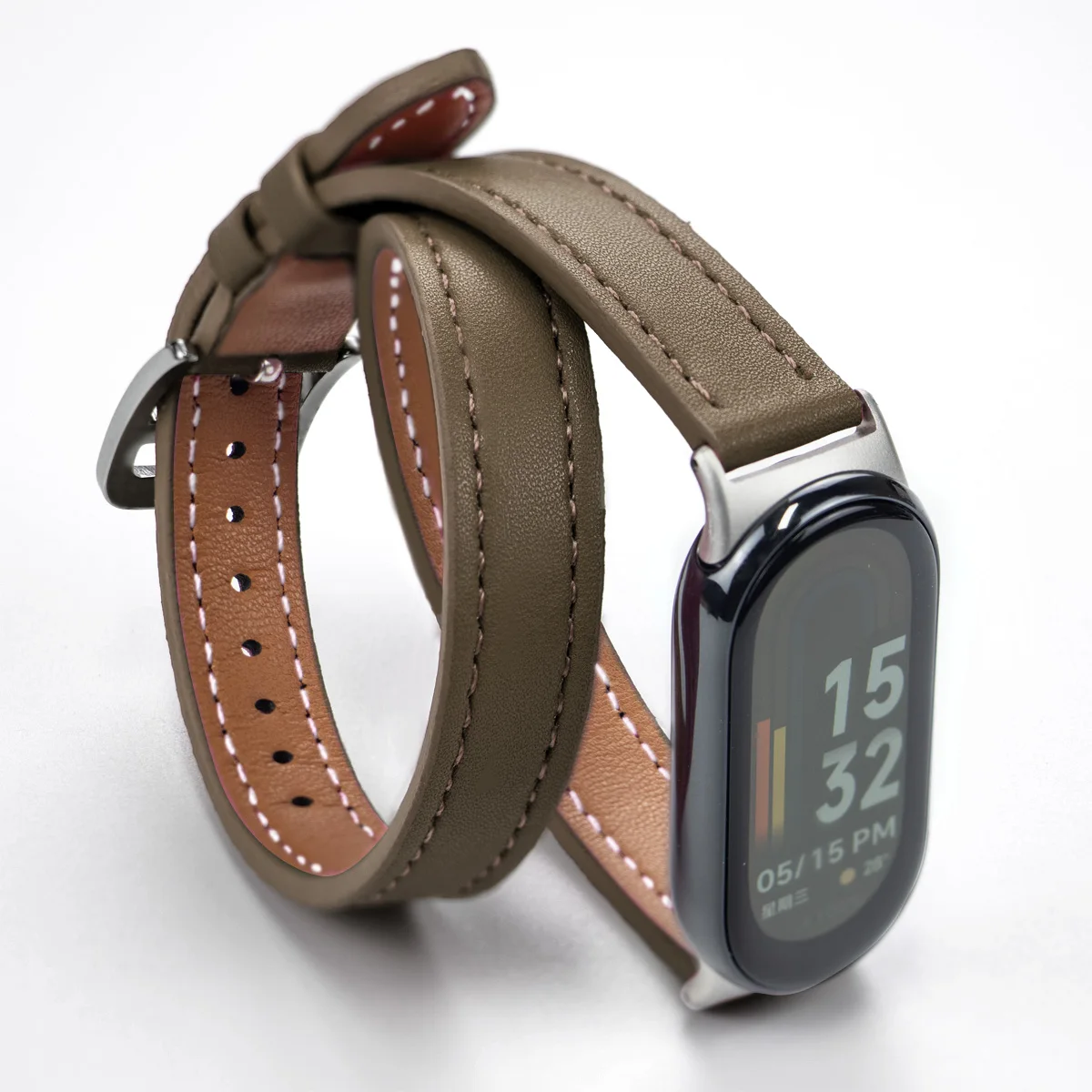 Premium Leather Strap for Mi Band Sports Bracelet - Stylish Replacement Wristband