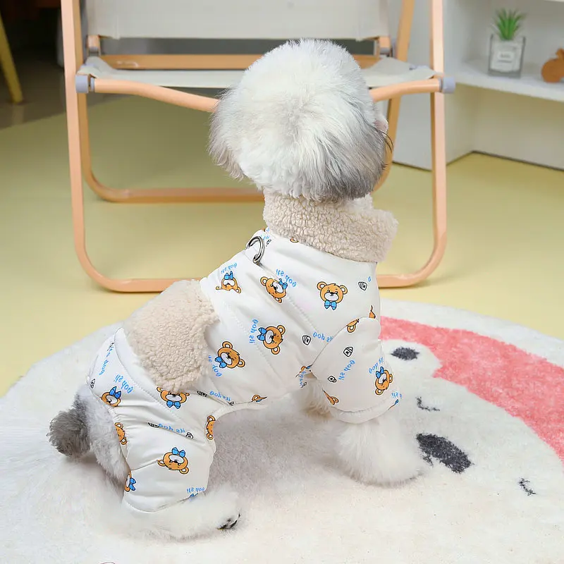 

Puppy Jumpsuit Rompers Warm Pet Clothing Small Dog Clothes Coat Poodle Yorkie Schnauzer Pomeranian Bichon Shih Tzu Dog Costume