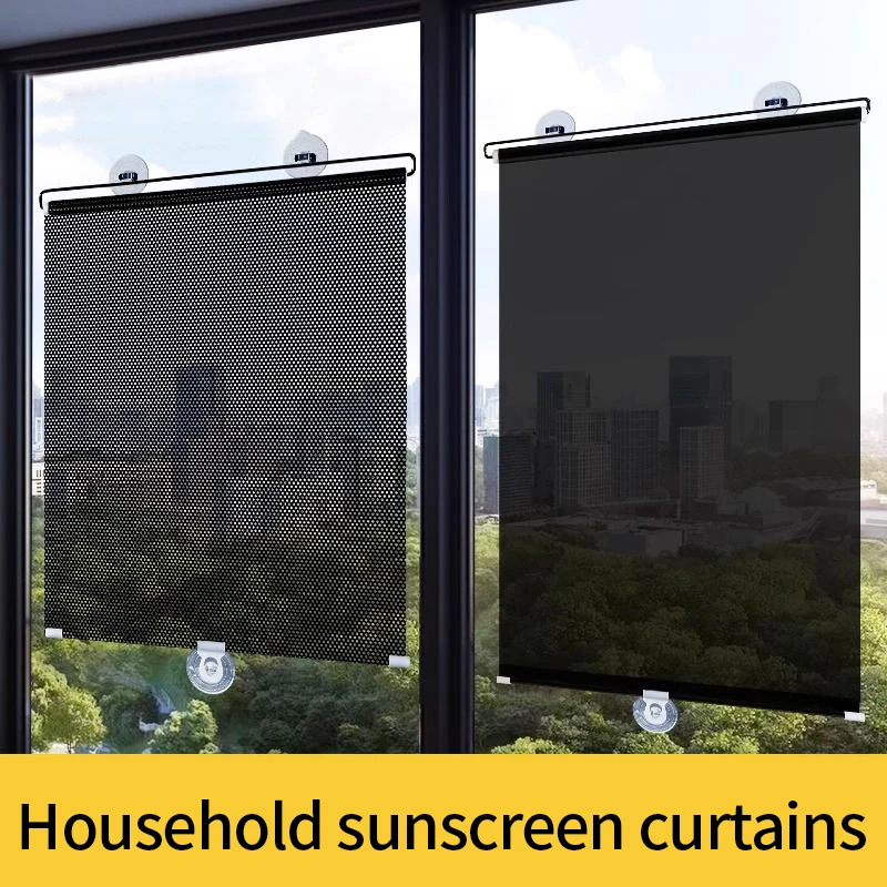 Retractable Sunshade Roller Blind for Car Room Blackout Thermal Insulation