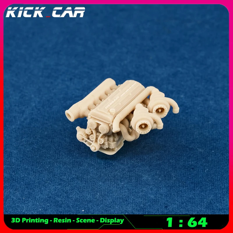 Kicarmod 1/64 Fahrzeug Motor Modell Auto Diorama Ungefärbtes Harz Garage Szene Reparatur Werkzeuge Dekoration Simulation Szene Spielzeug – Detail 21