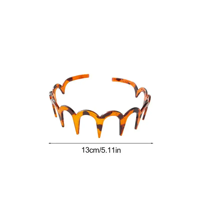 Elastic Non Slip Headband Hair Comb Zigzag Bands Women Simple Headbands Plastic Teeth Hair Hoops Fashion Accessories