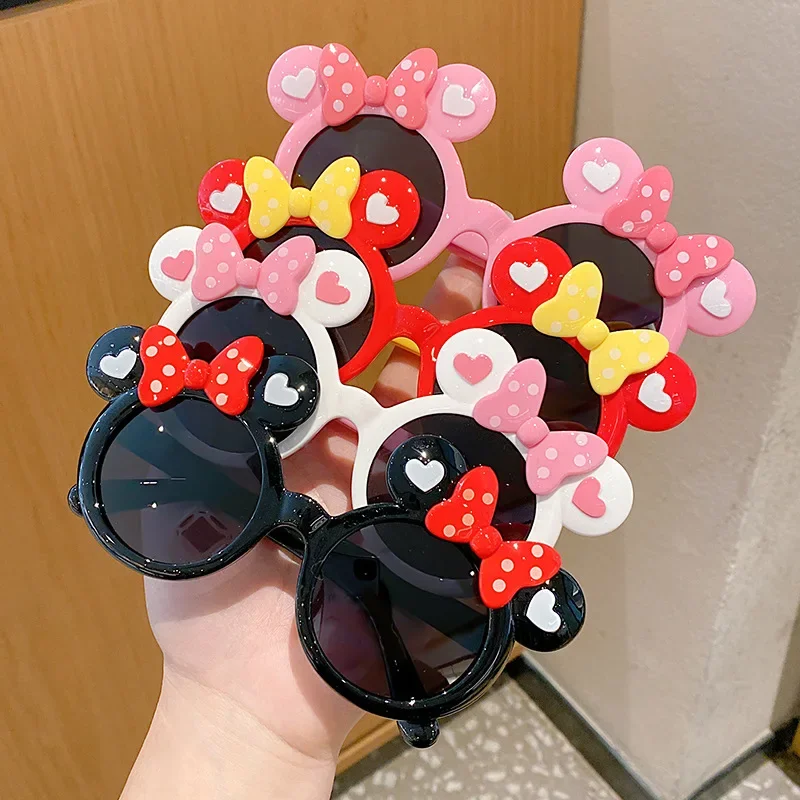 

Disney Anime Mickey Mouse Sunglasses Minnie Eyeglass Cartoon Children Summer Sunshades Girl Boys Toys Birthday Gifts Kids Kawaii