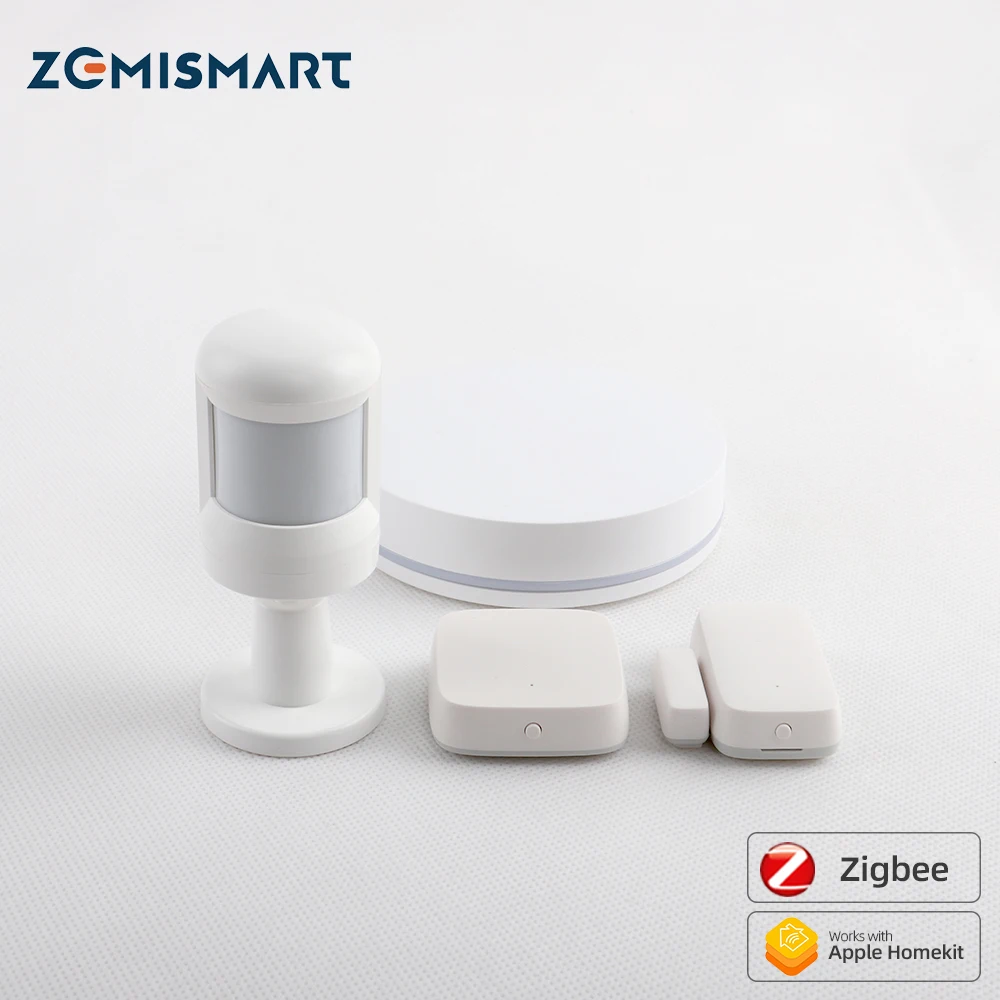Zemismart Homekit Kit Sensor Tuya Zigbee Hub Zmhk01 Controle Inteligente Pir Sensor da Janela da Porta Sensor de Temperatura Sensor Umidade
