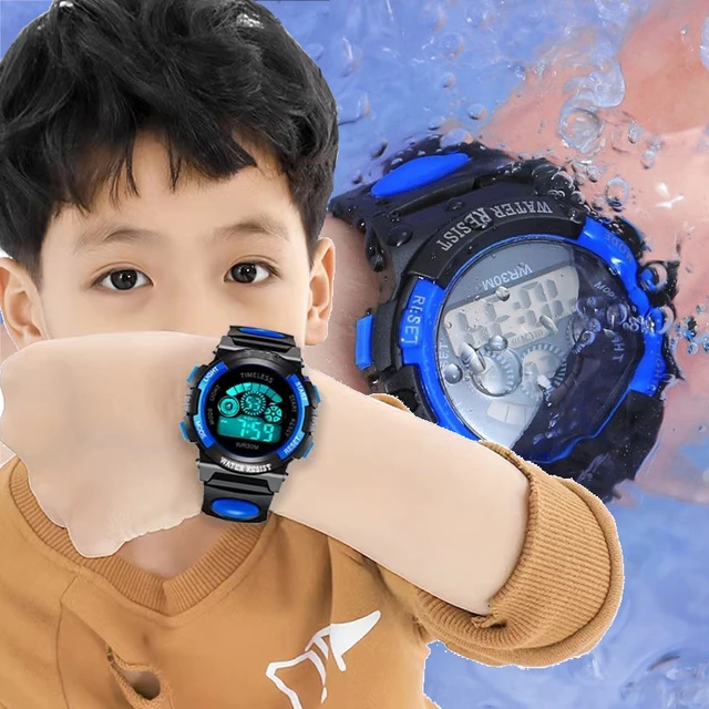 Reloj electrónico para niños y niñas, esfera luminosa, relojes deportivos  militares para niños, reloj Digital multifunción resistente al agua -  AliExpress