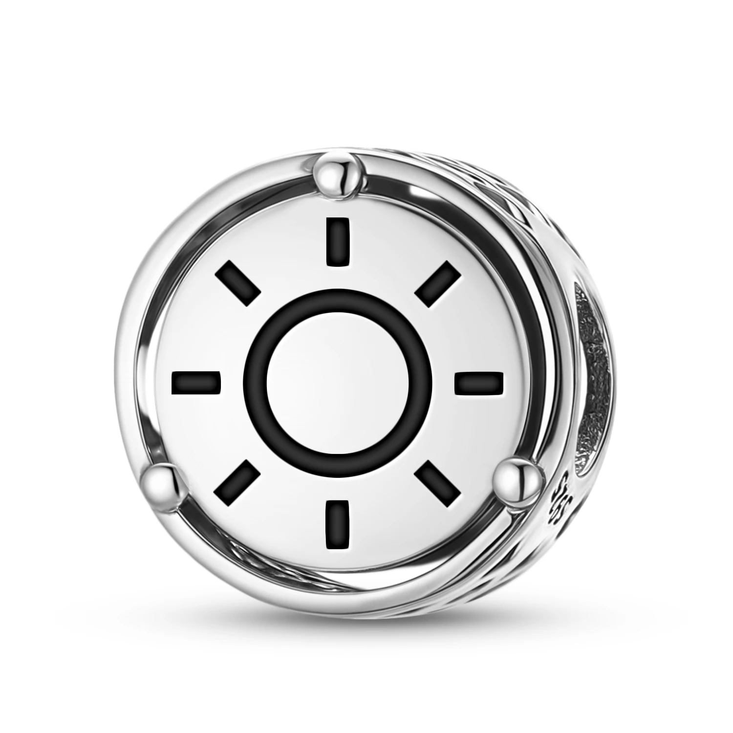 Astrologie-Sonne-Charm aus 925er-Sterlingsilber mit Symbol, passend für Original-Armbänder, DIY-Schmuck, Accessoires, Familienperle