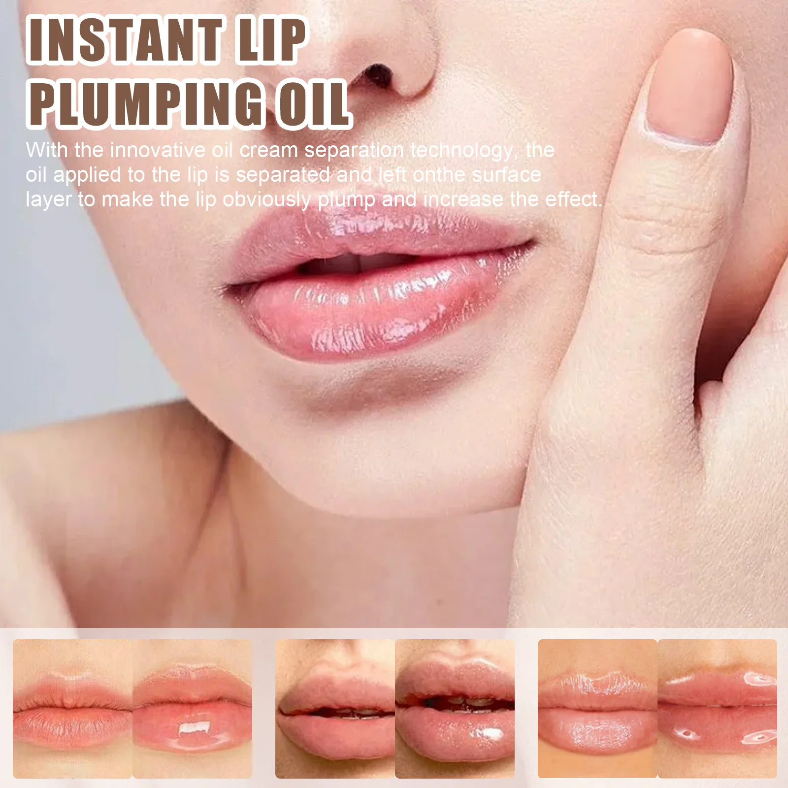 EELHOE Lip Plumping Oil Increases Plumpness and Reduces Lip Lines. Lip Plumping Oil Moisturizes Plump Lips and Wide Mouths.