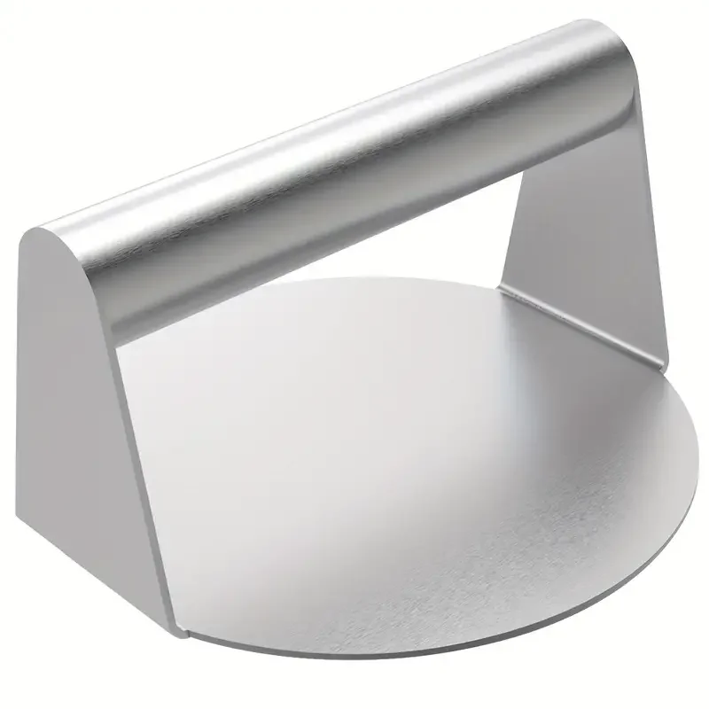 1 piece Stainless Steel Hamburger Press Flat Bottom Without Edges Non-stick Smooth