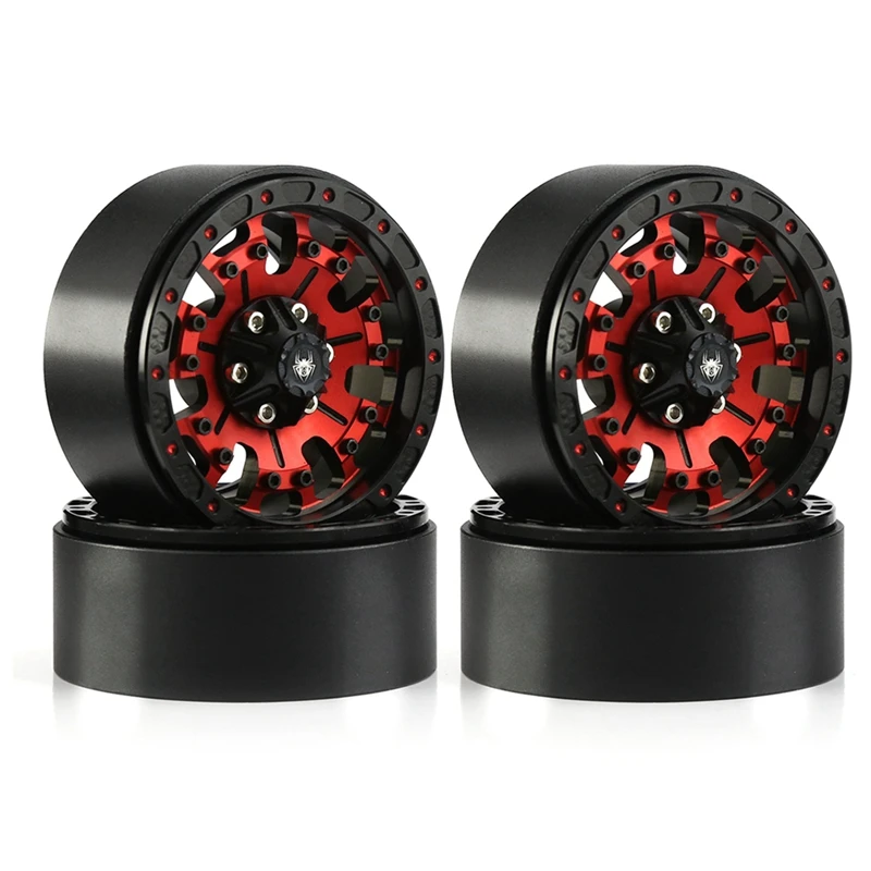 

4PCS 1.9 Metal Beadlock Wheel Hub Wheel Rims For 1/10 RC Crawler Car Axial SCX10 Traxxas TRX4 RC4WD D90 Redcat Gen8