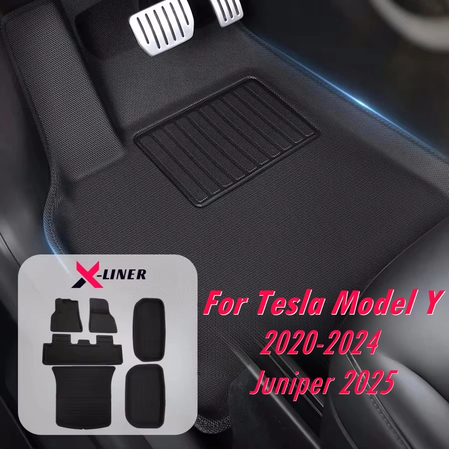 For Tesla Model Y 2020-2025 2026 Premium Performance 5-Seater RHD LHD Floor Mats All-Weather Trunk Mats for Model Y Floor Liners