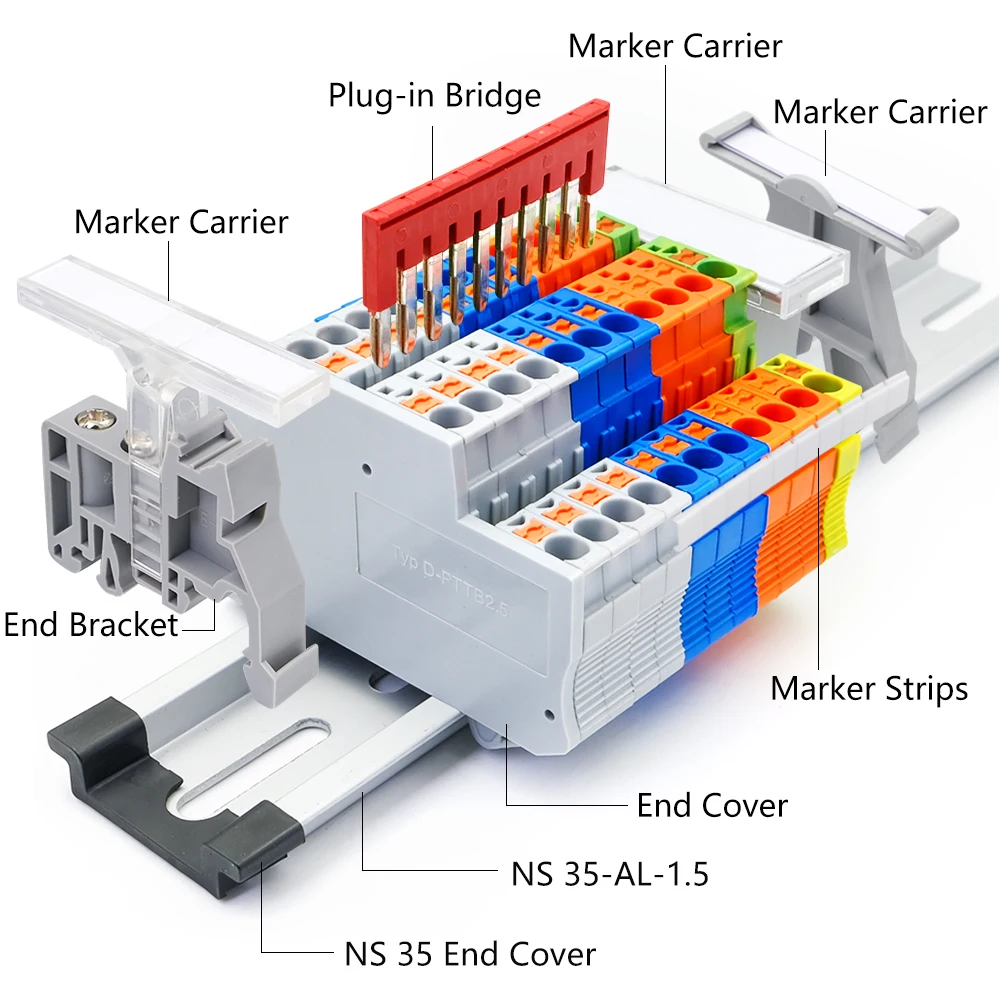 ö Ÿ  Ŀ  ÷  긮 Ŀ Ʈ  , PTTB2.5 Din  ͹̳  ŰƮ, 12AWG 1 Ʈ