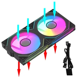 JUMPEAK 360mm Modular Wireless ARGB Cooling Fan with Infinite Mirror Effect (AS SHOWN)