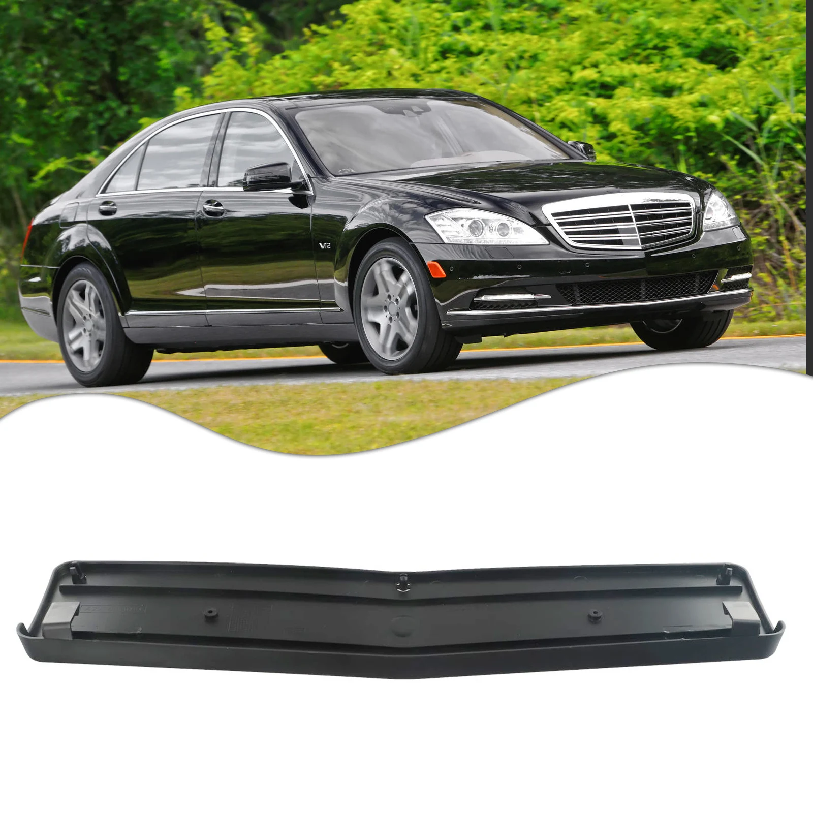 범퍼 번호판 교체 브래킷, 메르세데스 S-CLASS W221 프론트 범퍼 번호판 플라스틱 액세서리