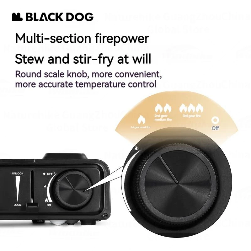 Naturehike BLACKDOG 3100W Cassette Furnace High Power Stove Portable Lightweight Outdoor Camping Cookware Gas Cooking Stove 1.26 5