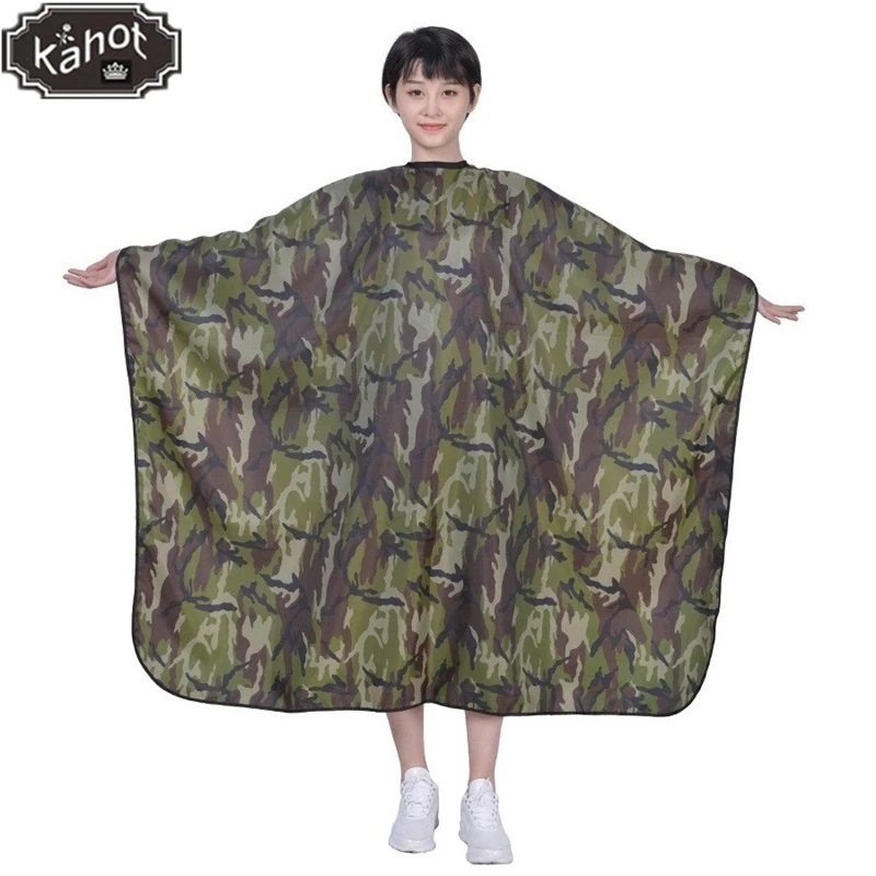 

Adult Barber Cape,Camo Camouflage Professional Salon Haircut Capes, Haircut Kit Hairdressing Apron for Home Salon and Barbershop