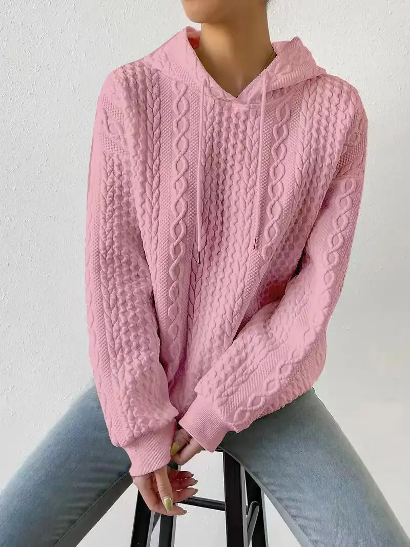 

Hoodies 2023 Autumn Winter Women's Casual Long Sleeve Tops Loose Pink Sweatshirt Fashion Pullovers New In Hoodies & Sweatshirts