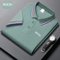 Polo décontracté BOOS Gold Label, streetwear d'été, manches courtes, hauts décontractés pour affaires, vêtements respirants à séchage rapide, polo 3