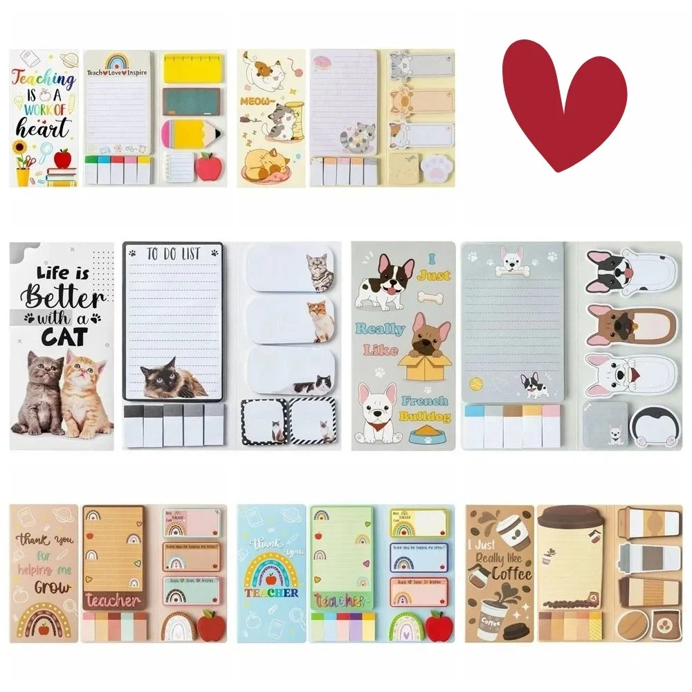 Colorful Cartoon Animal Sticky Notes Set - Cute and Funny Design Memo Pads