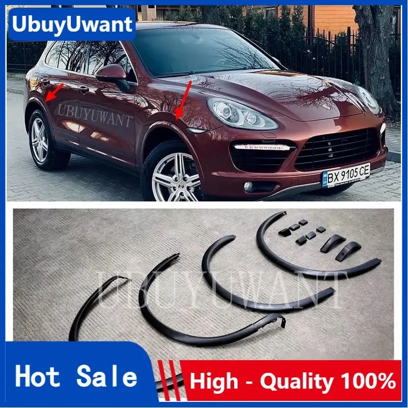 

UBUYUWANT For Porsche Cayenne 2011-2014 High Quality Auto Mudguards Car Fender Wheel Eyebrow Protector Wheel Arch Trim Strip