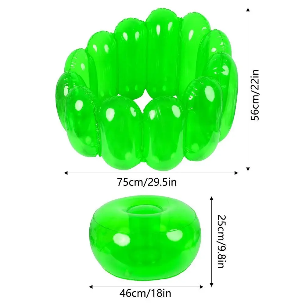 Portable Mattress Seat Inflatable Sofa Lazy Sack Hangout PVC Inflatable Seat Cushion Colorful Garden Sofas for Lawn