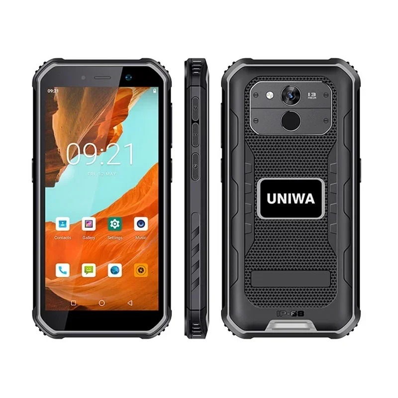 UNIWA F963 Pro Rugged Smartphone Android Octa Core 5.5" 4GB+64GB 5050mAh Waterproof Outdoor Handheld PDA Mobile Phone With NFC