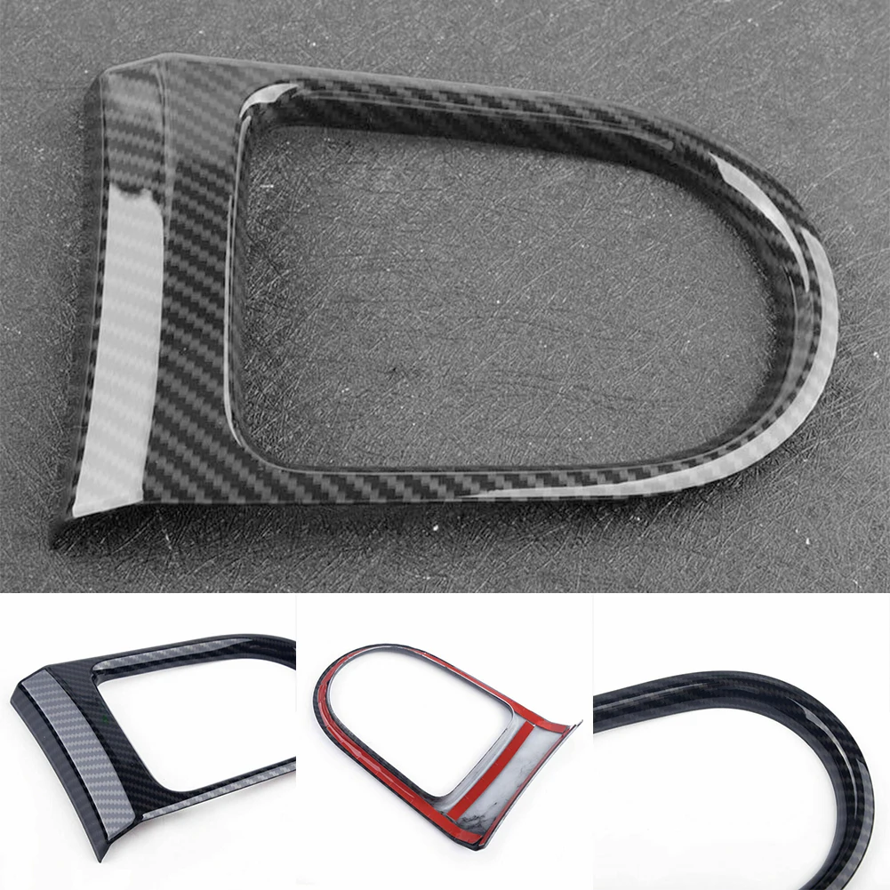 

Auto Decoration Frame Car Carbon Fiber Interior Gear Shift Panel Trim Cover ABS For Ford For Mustang 15-18 Interior Accessories