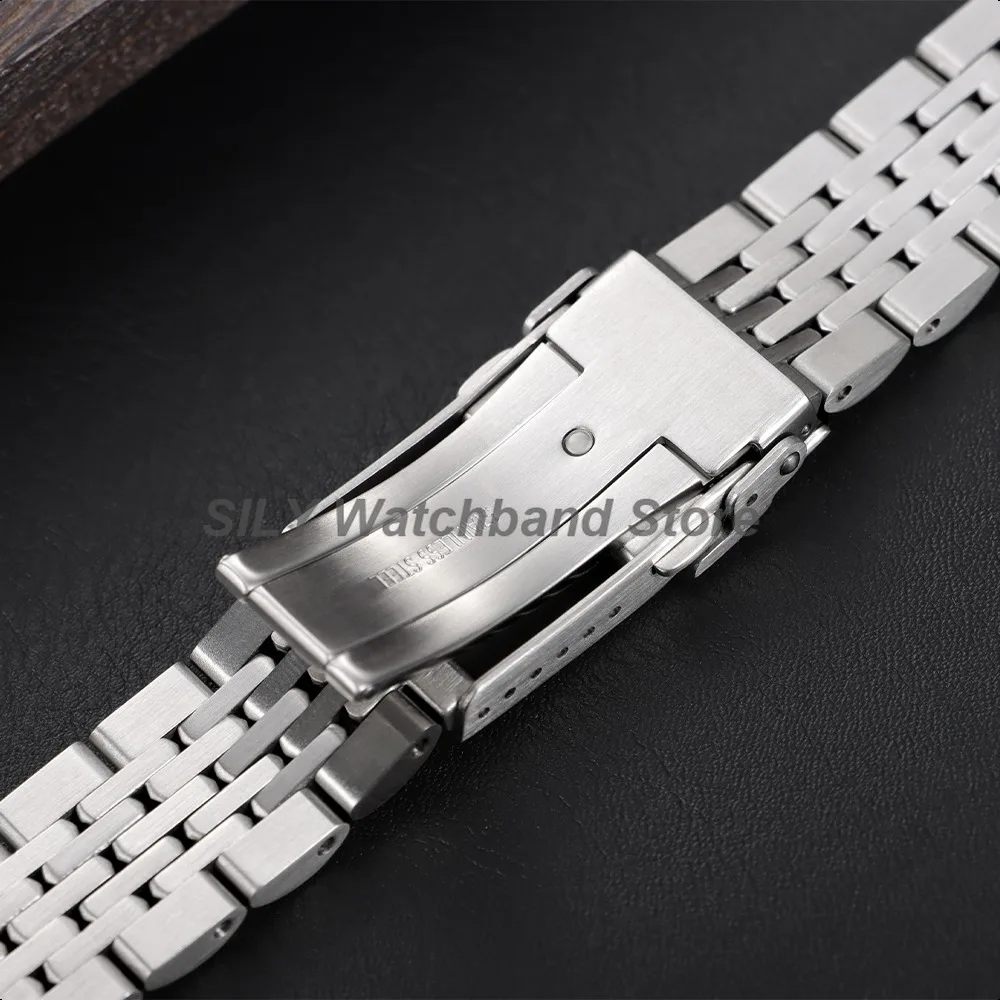 Armband mit Schraubglied, gerades/gebogenes Endarmband, 20/22 mm, Edelstahlarmband, Metallarmband für Seiko für Jubilee SKX007/009 – Detail 9