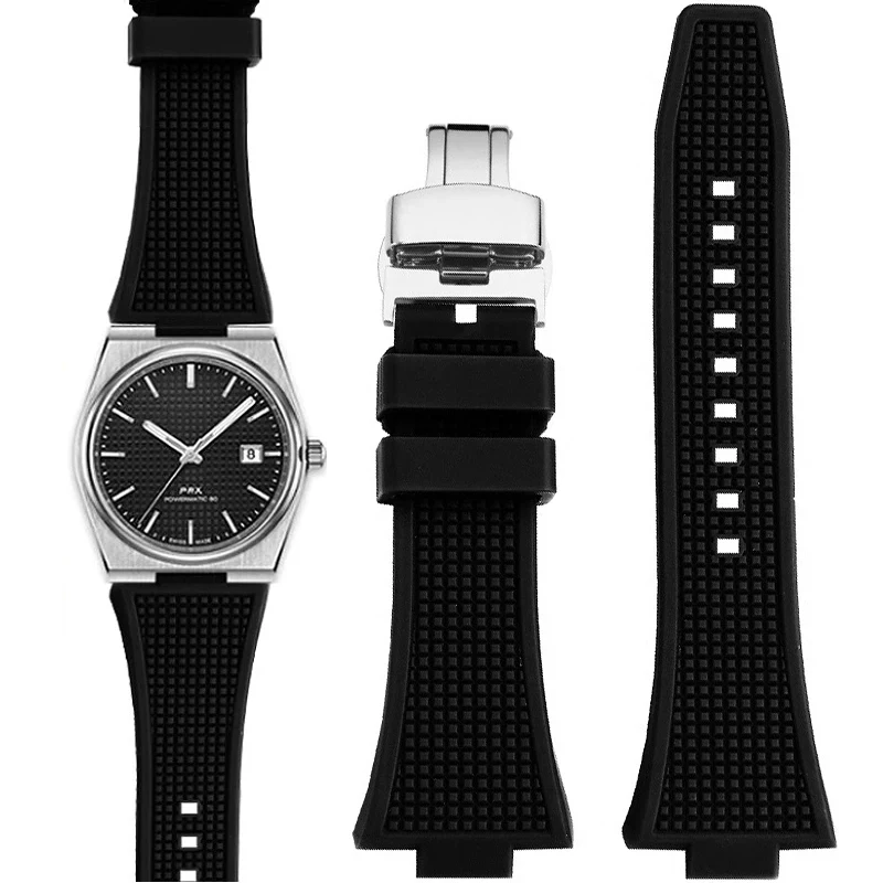 

Ремешок силиконовый для Tissot PRX Series 40 мм T137.407/T137.410, повседневный модный сменный резиновый браслет, запчасти 26*12 мм